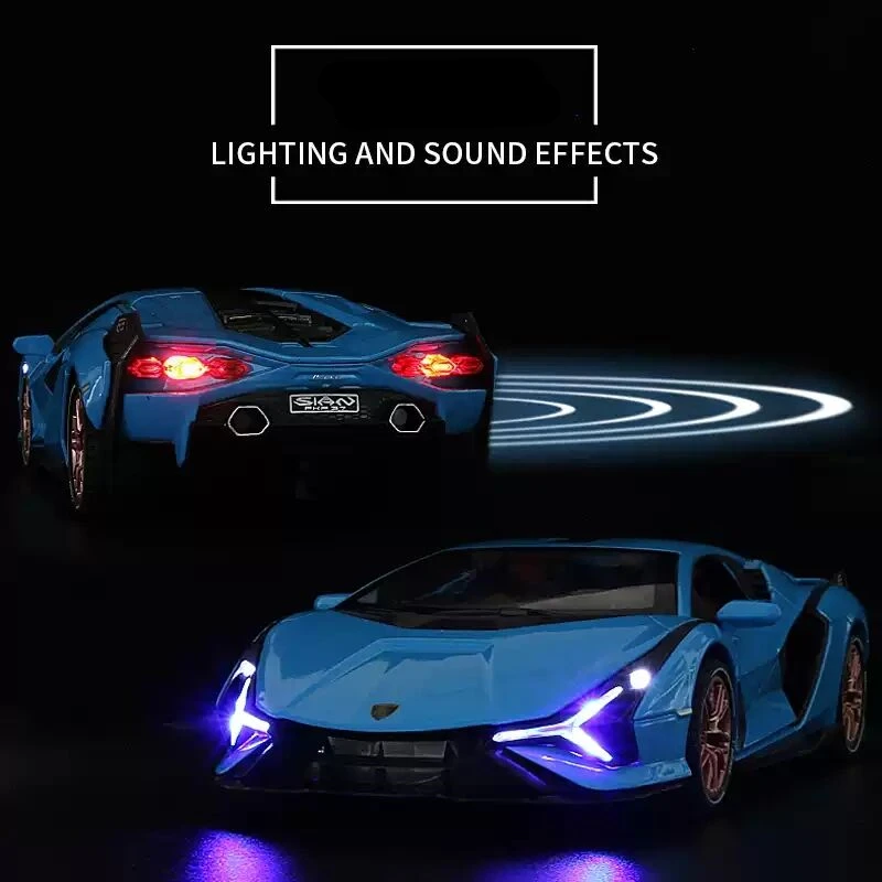 1:32 SINA Alloy Sports Car Model Diecast Metal Toy Vehicles Car Model Simulation Sound and Light Collection Childrens Toy Gift