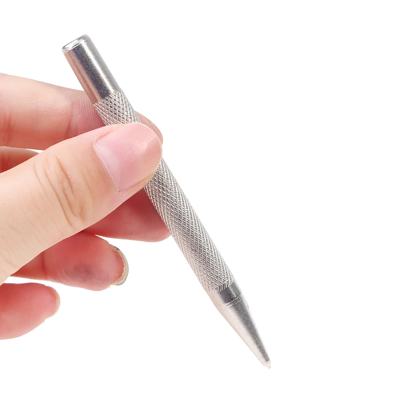 Automatic Center Pin Punch Anti Slip Knurling จับเหล็กฤดูใบไม้ผลิโหลดโหลดเจาะโลหะเครื่องหมาย Center Punch เครื่องมือเจาะ Bit