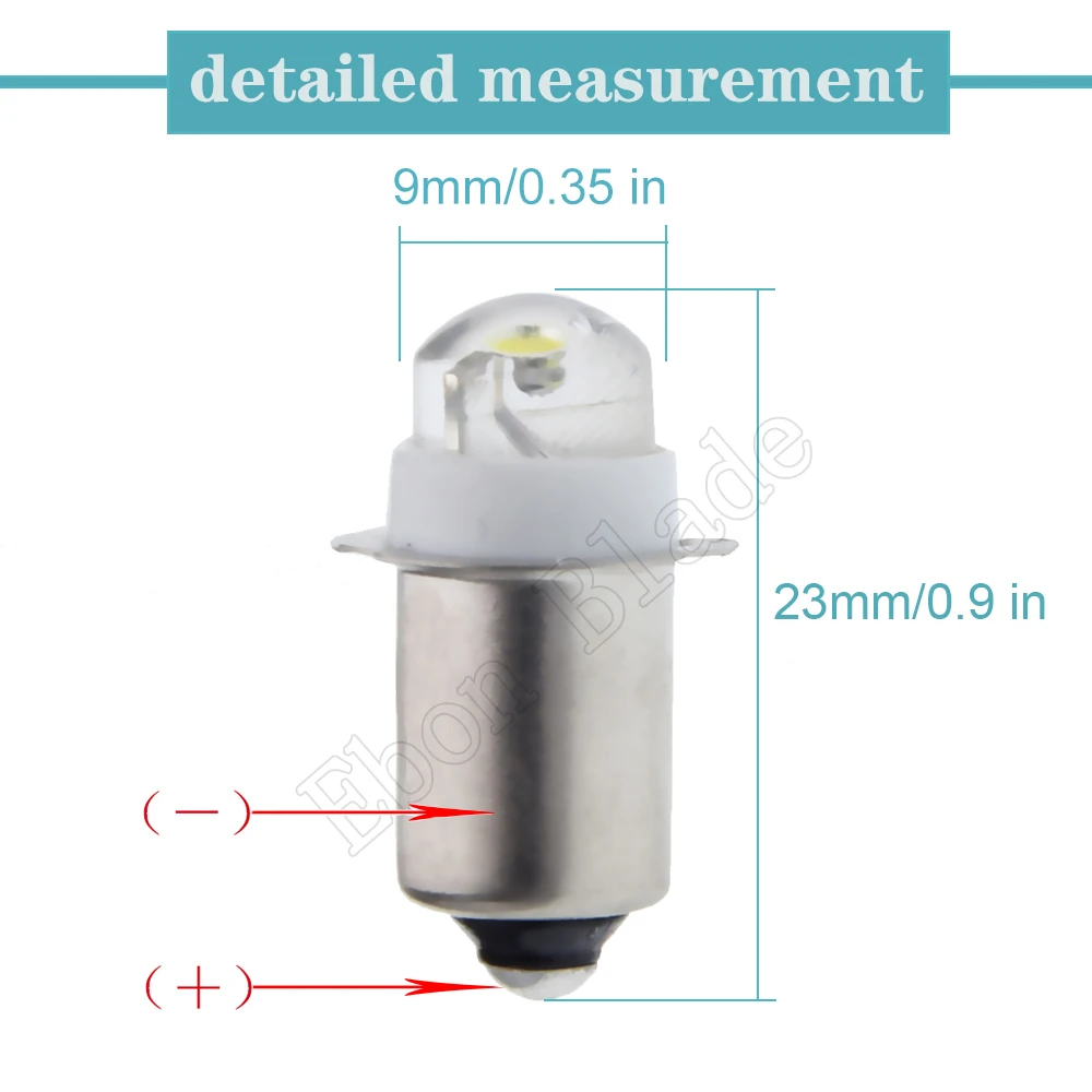 1/2 Pcs P13.5s lampada a LED per Maglite 0.5W PR2 PR3 torcia elettrica calda/bianca lampadina Spot 3V 4.5V 4.8V 6V 12V 18V 24V torcia