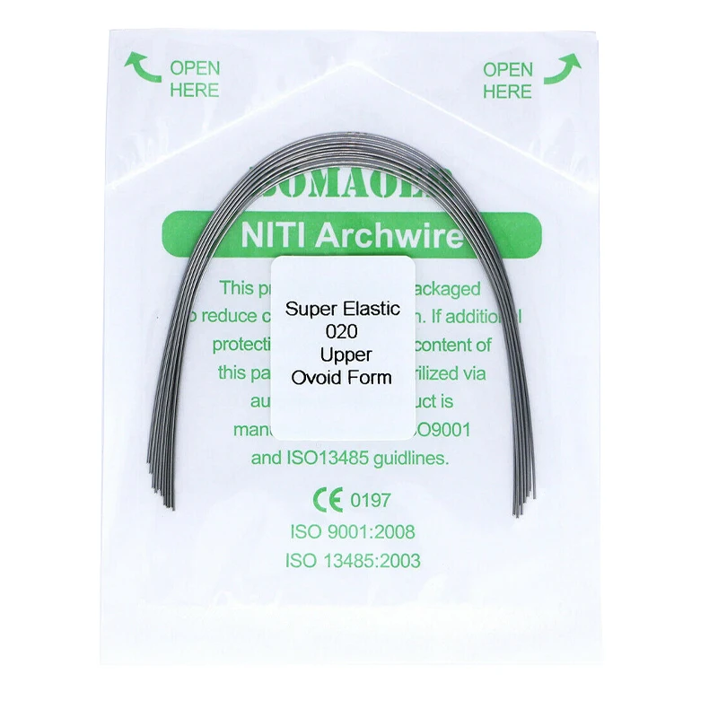 Dental Arch Wires 10 Pieces Orthodontic Super Elastic NITI Round Archwire Ovoid For Dentist Dentisty Bracket Brace