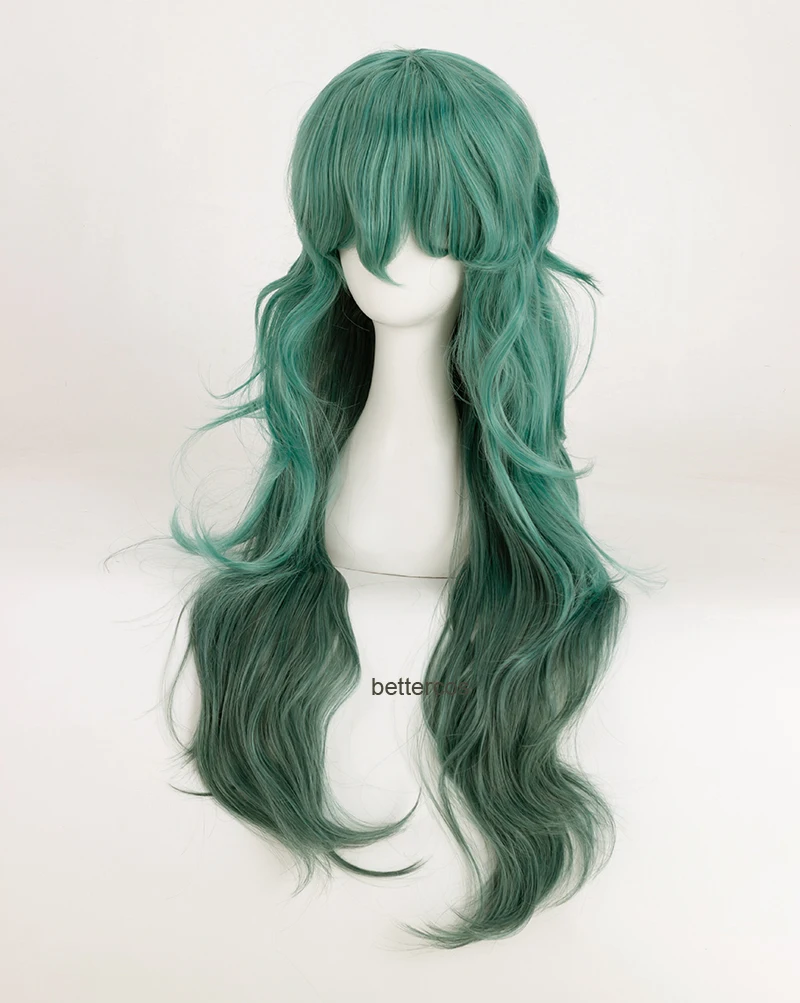 Peruca longa cosplay com boné para mulheres, Izuku Midoriya, cabelo sintético, Lolita, resistente ao calor, fêmea