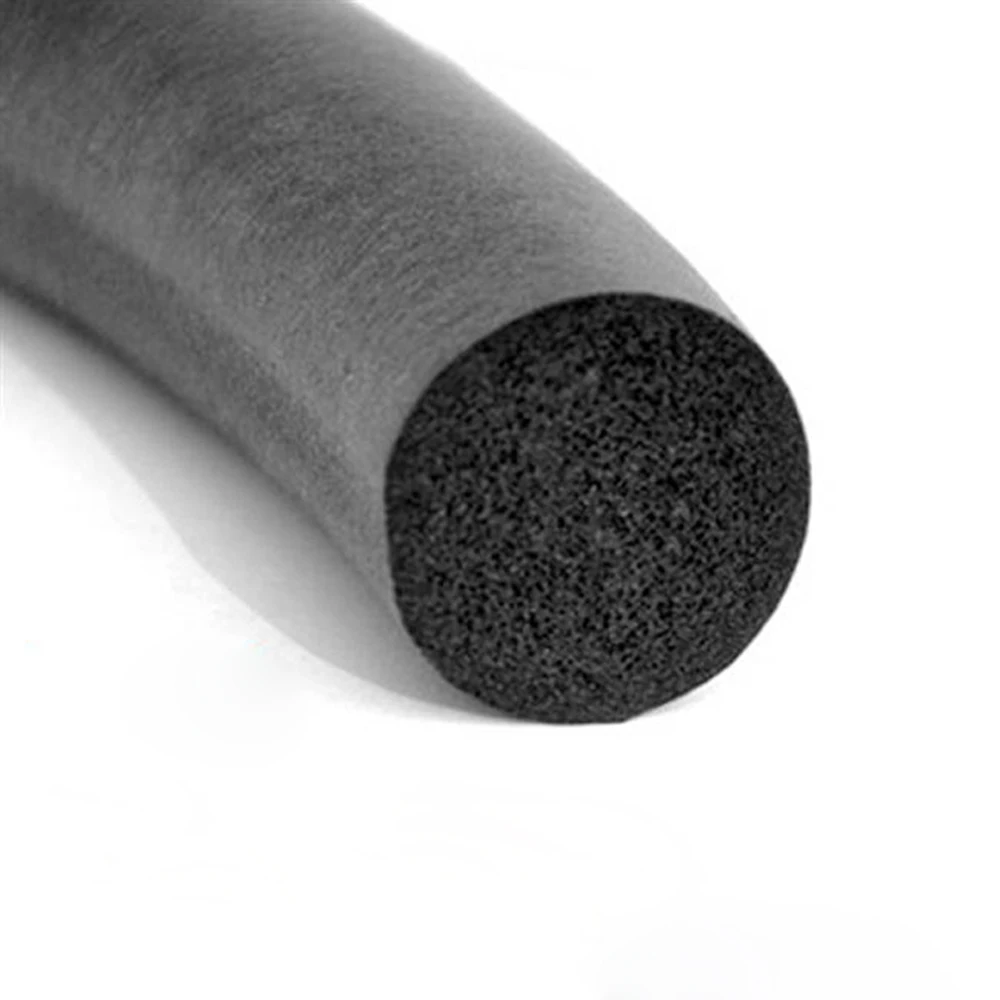 Round Sponge Cord Black Foam EPDM Rubber Gasket Trim Seal Diameter 5/6/7/8/9/10/12/14/16/18/20mm