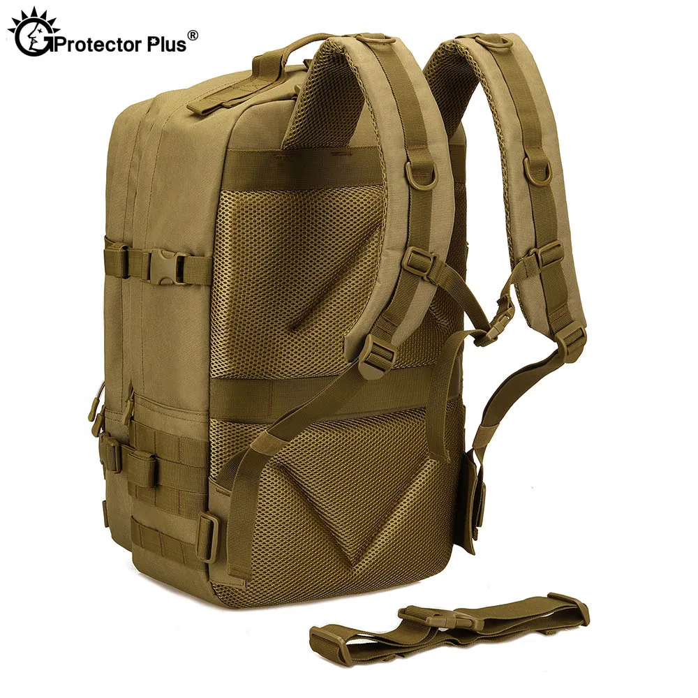 PROTECTOR PLUS 45L Tactical Hunting Backpack Outdoor Waterproof Molle Rucksack Travel Hiking Camping Climbing Sport Large Bag