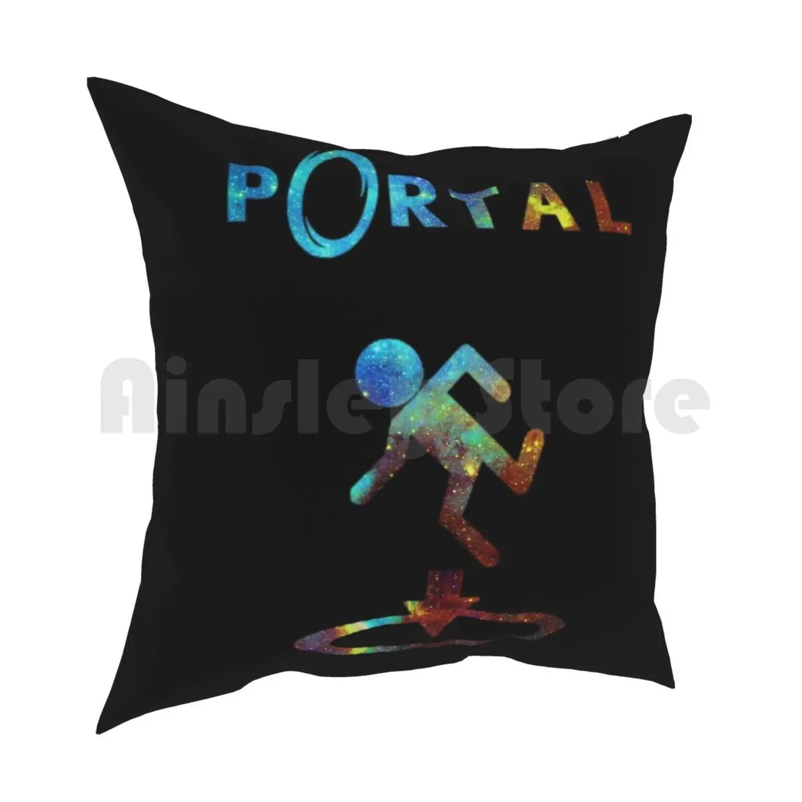 Portal Minimalist Nebula Design Pillow Case Printed Home Soft Throw Pillow Portal Portal 2 Valve Cake Chell Glados