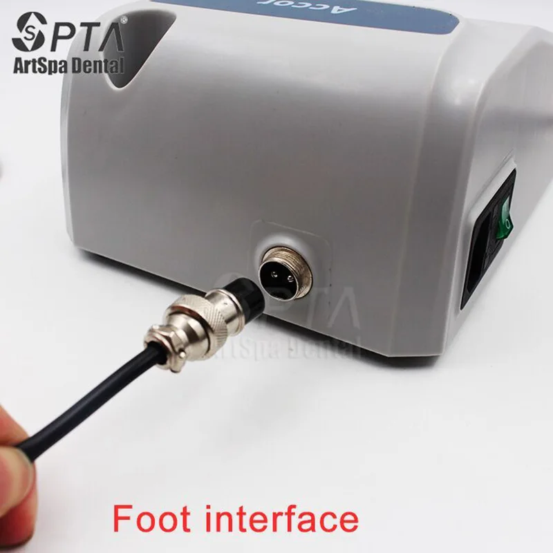 Dental 50,000RPM Micromotor Foot Pedal Control Switch Non-Carbon Brushless Perfect For Dentistry Tooth Jewelry Polisher Drilling