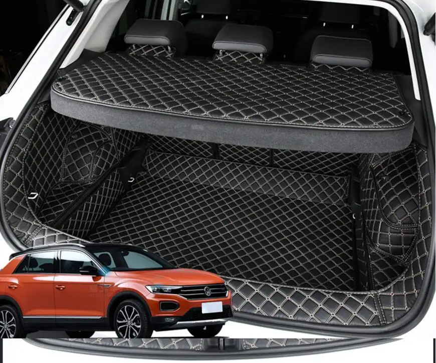 New 3D Full Rear Trunk Tray Cargo Liner Pad mats For Volkswagen VW T-ROC TROC 2017 2018 2019 EMS Free Shipping