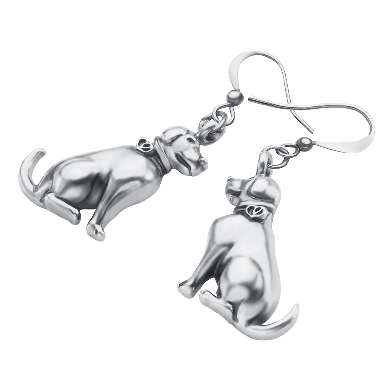 BONSNY Alloy Antique Gold Plated Sweet Labrador Dogs Earrings Drop Dangle Novelty Pets Jewelry For Women Girls Charm Gifts