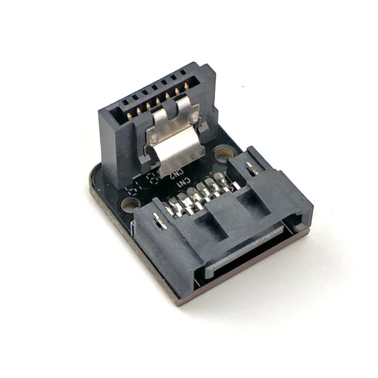 10pcs PH018 motherboard SATA7PIN interface 90 degrees turn connector in the opposite direction