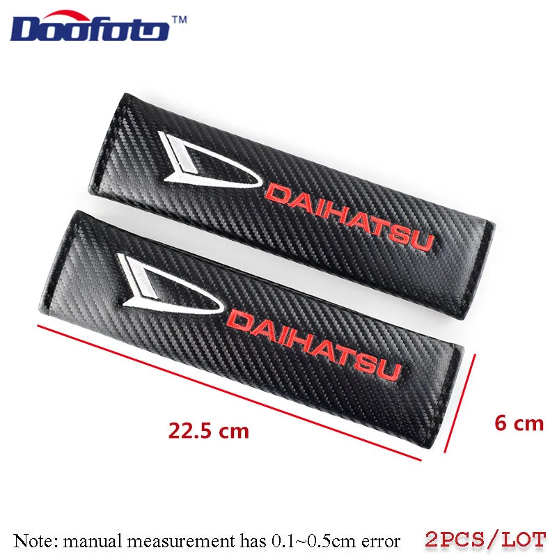 Doofoto Car Styling Seat Belt Cover Shoulder Protective Padding For Daihatsu Terios Sirion Mira Materia Rocky YRV Feroza Charade