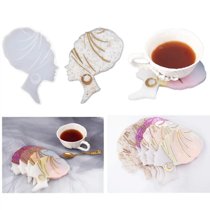 

DIY Crystal Silicone Mold Explosion Head Woman Head Irregular Mirror Silicone Mold For Resin