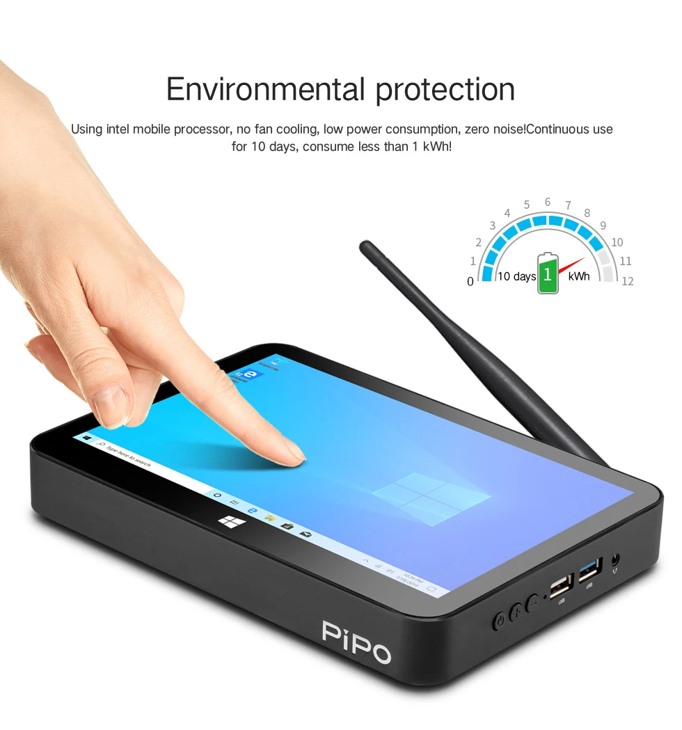 X11 Mini PC J4005 J4105 9inch 1920*1280 Win11 Win10 H9F Tablet PC 4G Ram 64G Rom TV Box BT5.0 Wifi5 RJ45 BT Pipo Mini Desktop