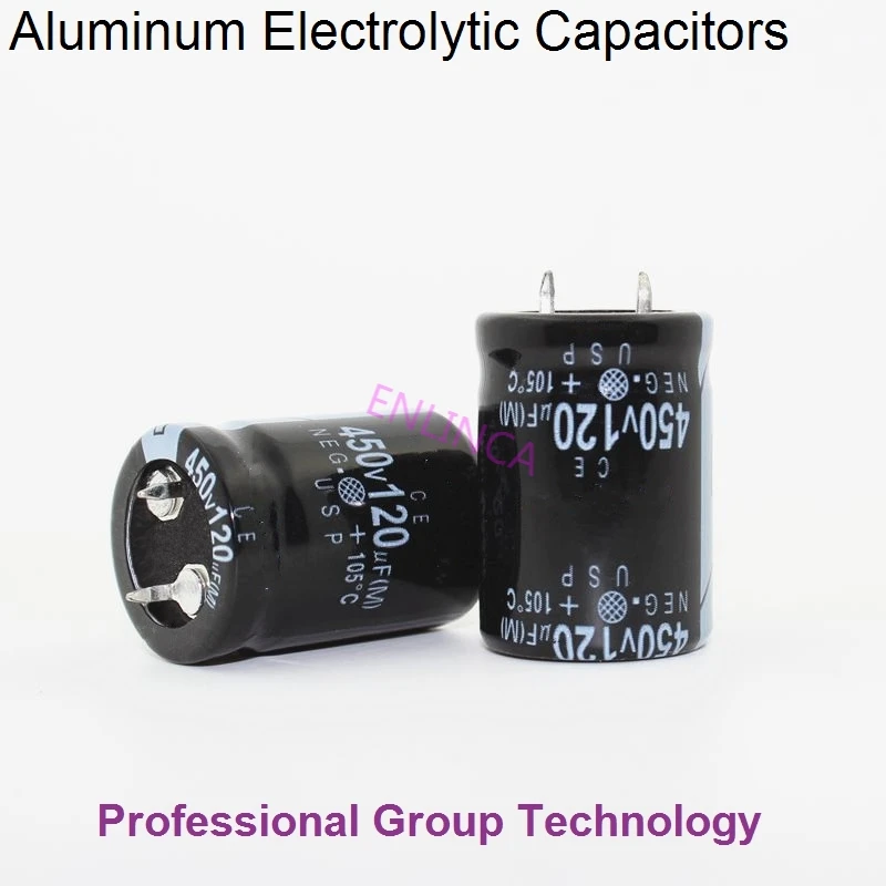 1pcs RH2 Good quality 450v120uf Radial DIP Aluminum Electrolytic Capacitors 450v 120uf Tolerance 20% size 22x30MM 20%