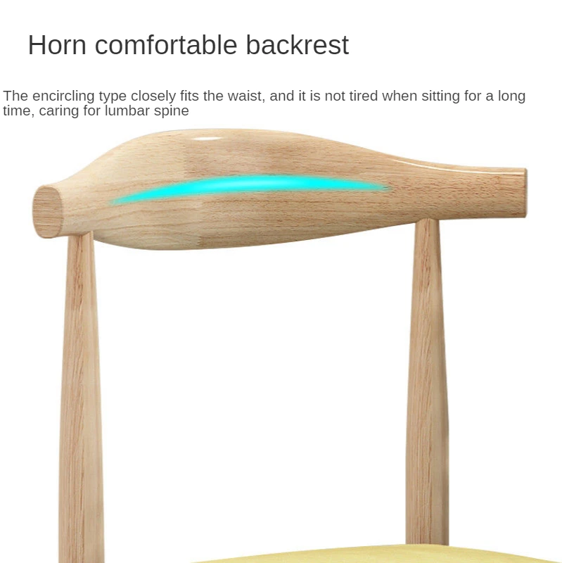 Nordic Style Dining Room Chairs Home Furniture Chairs Modern Simplicity Garden Chair Solid Wood Backrest Fashion Casual Stool