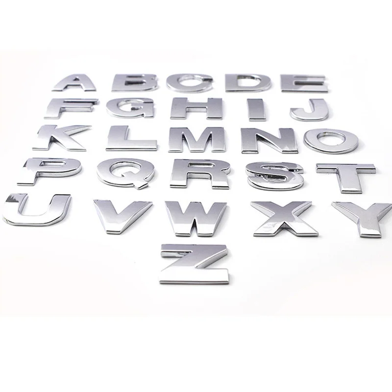 

Car 25mm 3D Metal Arab Number/English Letter 1234567890. ABCDEFGHIGKLMNOPQRSTUVWXYZ Digital DIY Badge Logo decoration stickers