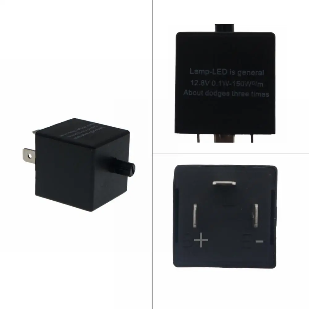 Eonstime 3pins Car Motorcycle Universal Adjustable LED Turn Signal Light Blinker Flasher Relay 12V 0.02A-20A
