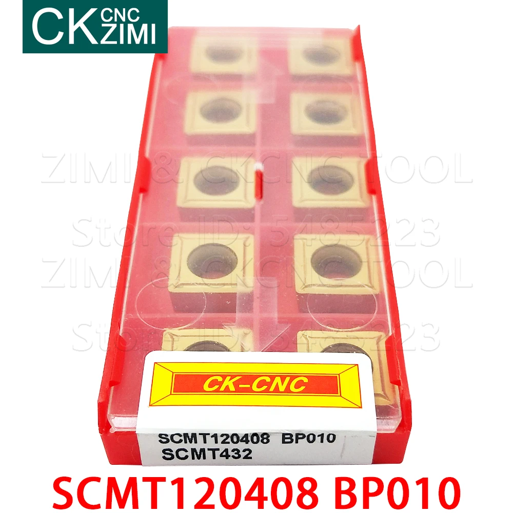 10Pcs SCMT120408 BP010 SCMT432คาร์ไบด์แทรกภายนอกแทรกเครื่องมือ CNC เครื่องกลึงโลหะเครื่องกลึงโลหะเครื่องมือ SCMT ...