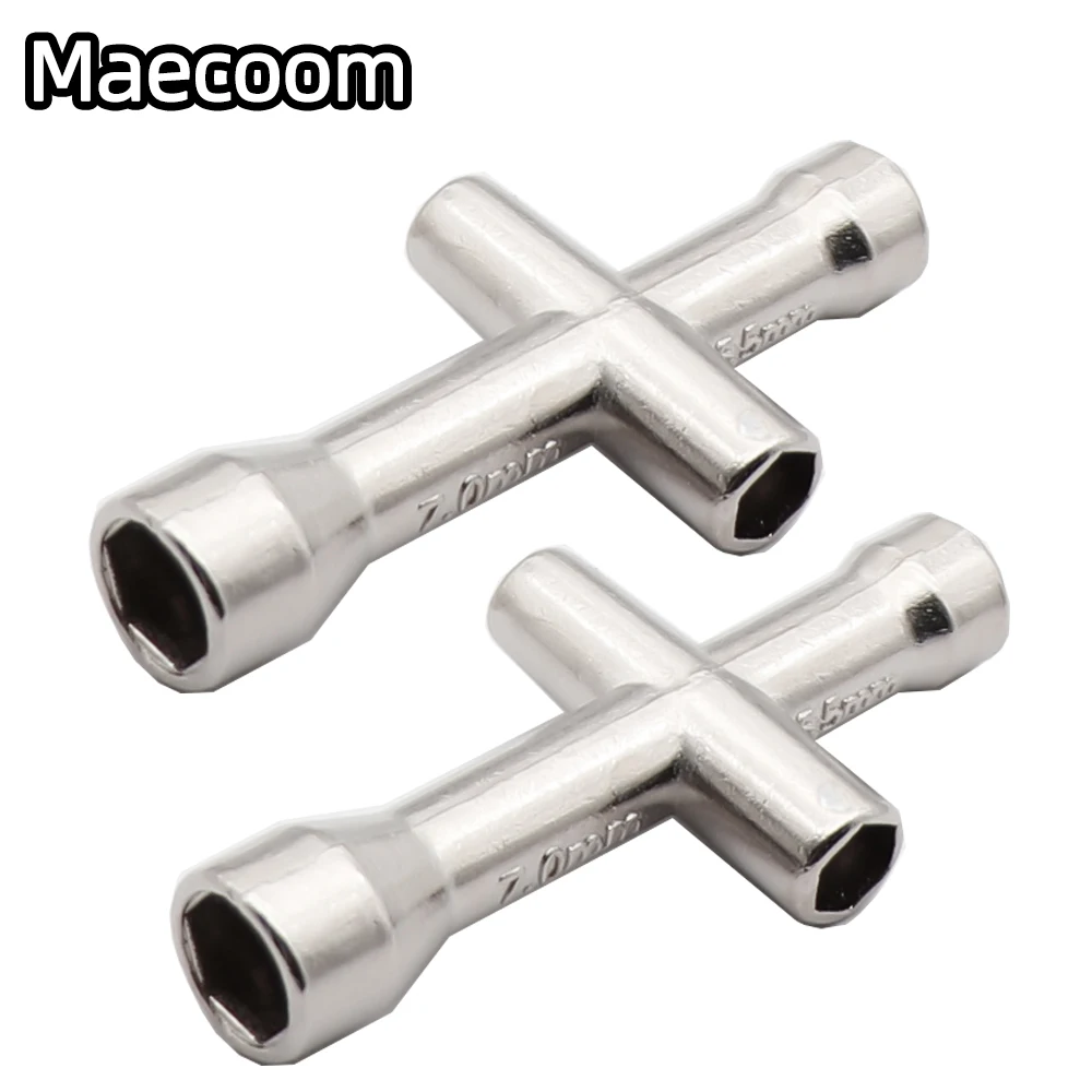 M2 M2.5 M3 M4 3D Printing Nozzles Wrench Screw Nut Hexagonal Cross Mini Wrench Spanner Maintenance Tool 4 Size