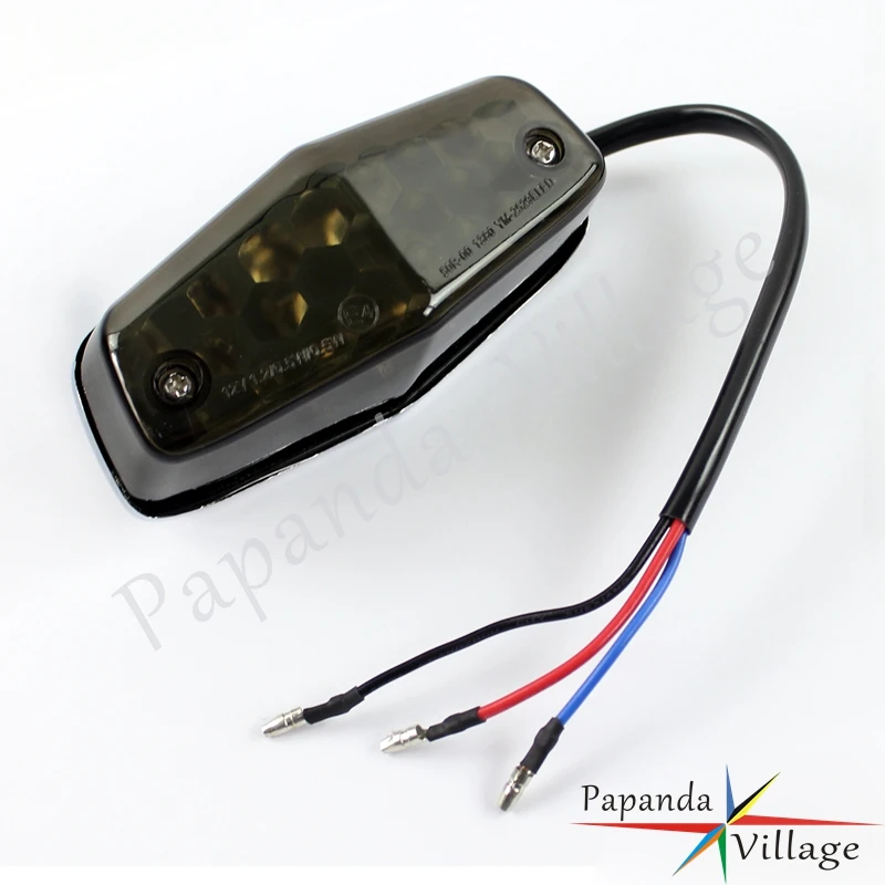 E4 E-Mark Tail Light For BSA Norton 1948-55 Motorcycle Smoke Stop Light Rear Lamp Lucas Style 525 Rear LED Brake Light image 2