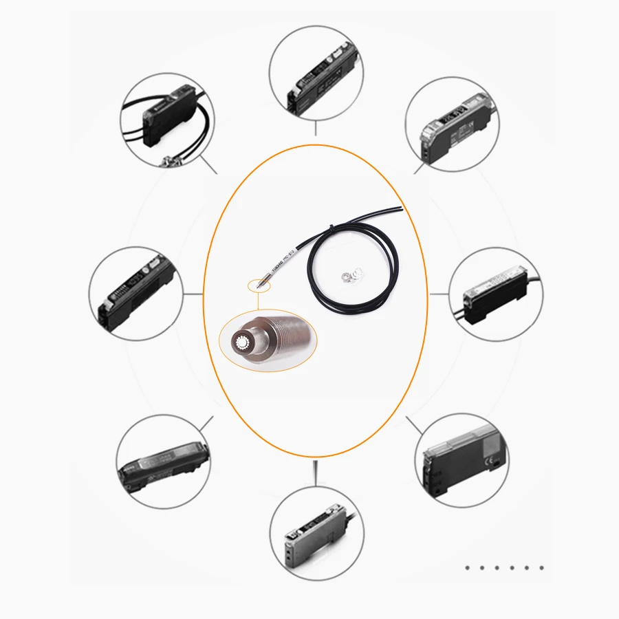 Koaxialer optischer Fasersensor, hohe Empfindlichkeit, M3, M4, M6, diffus, reflektierend, für Verstärker, Lichtschranke, mehrere Kerne – Detail 11