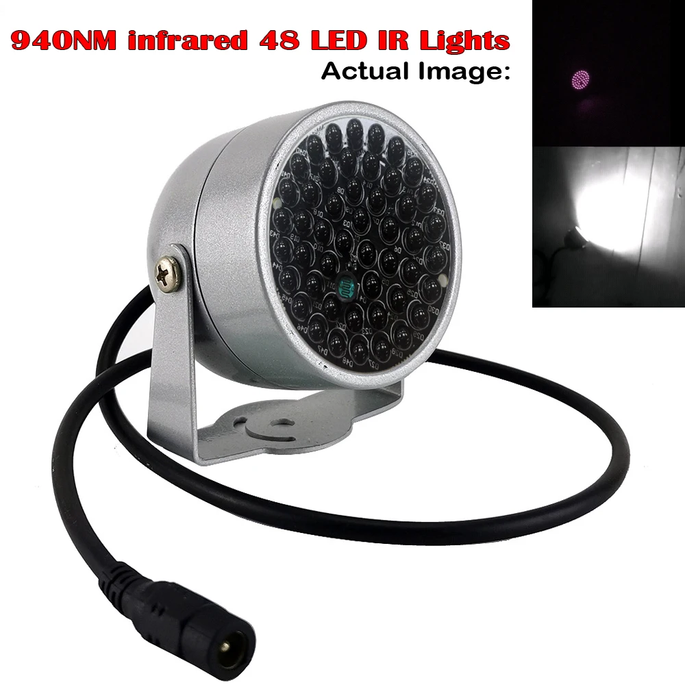 Invisible illuminator 940NM infrared 60 Degree 48 LED IR Lights  waterproof Fill Light for CCTV night vision surveillance camera