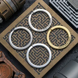 Titanium Keyring Brass Stainless Steel Material Key Arc Rings Luxury EDC Car Original Keychain Buckle for Accessories