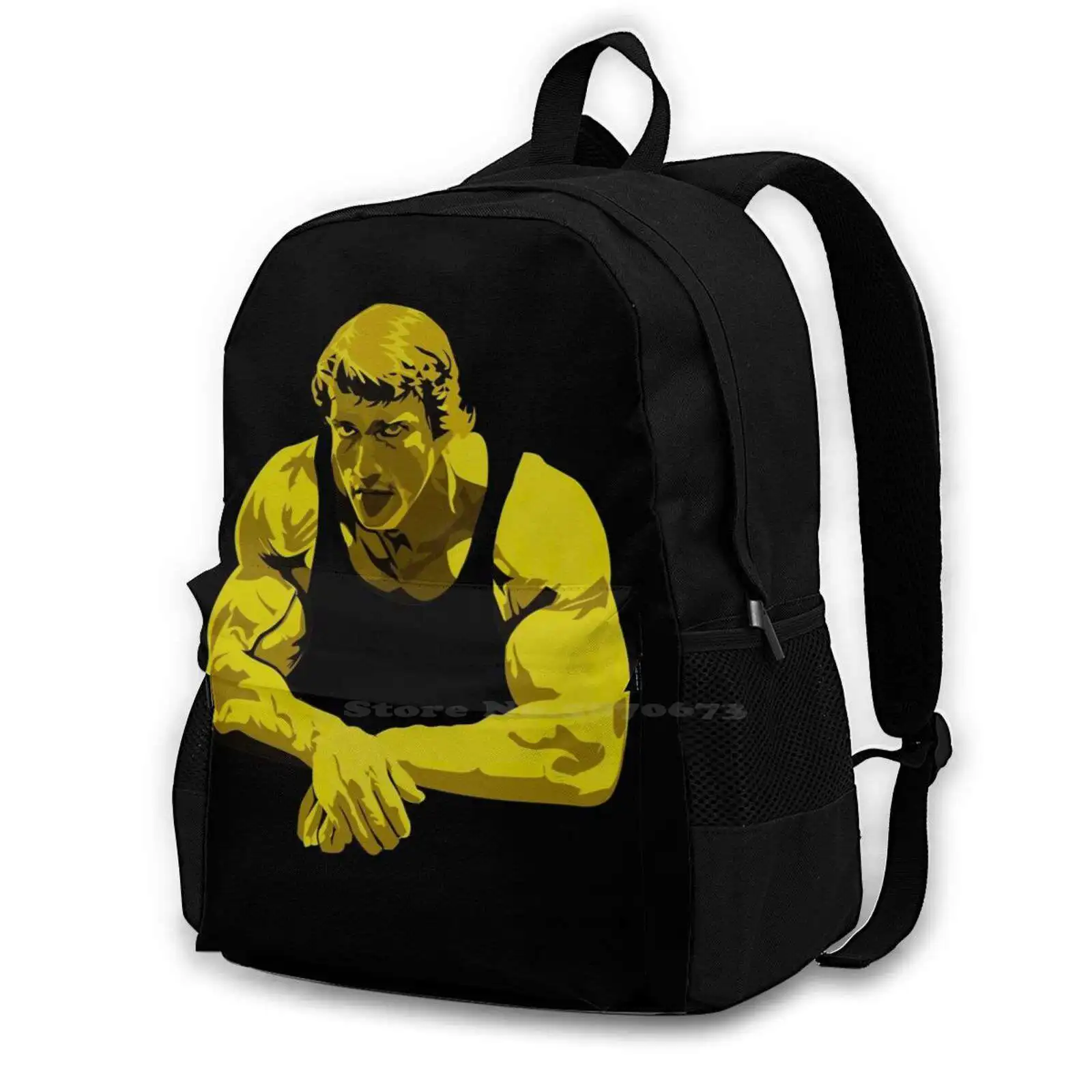 Arnold S-Gym Shirt Backpack For Student School Laptop Travel Bag Arnodl Swarzaneger Schwarzenegger Bodybuilder Bodybuilding