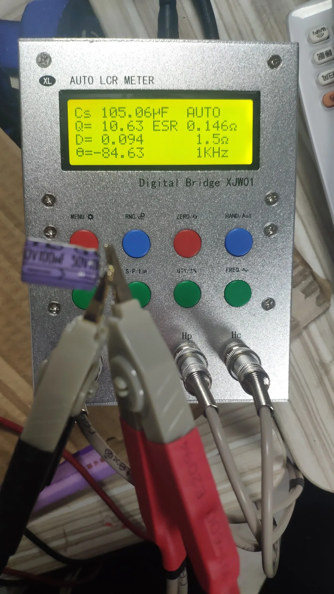 Imagem -03 - Lcr Digital Bridge Tester 03 Precisão Resistência Indutância Capacitância Medidor Esr Caixa de Metal Acabada Xjw01