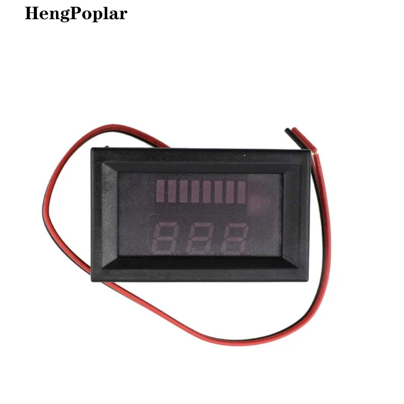 12V-60V LED Digital Voltmeter Ammeter Blue Red Battery Digital Voltage Meter Gauge Marine Motorcycle Meter Volt Instrument Tool