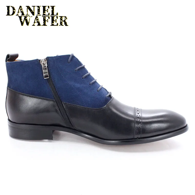 long blue ruffle dress Cuadra Western Oxford blue ostrich boot main image 1