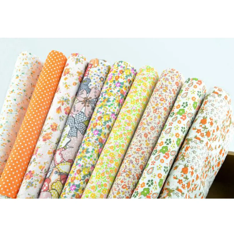 Booksew 9 Pcs/lot 50x50CM Tela Algodon African Ankara Fabric Dye Cotton Fabric Patchwork Fabric Floral Tilda Cloth Sewing Tissu