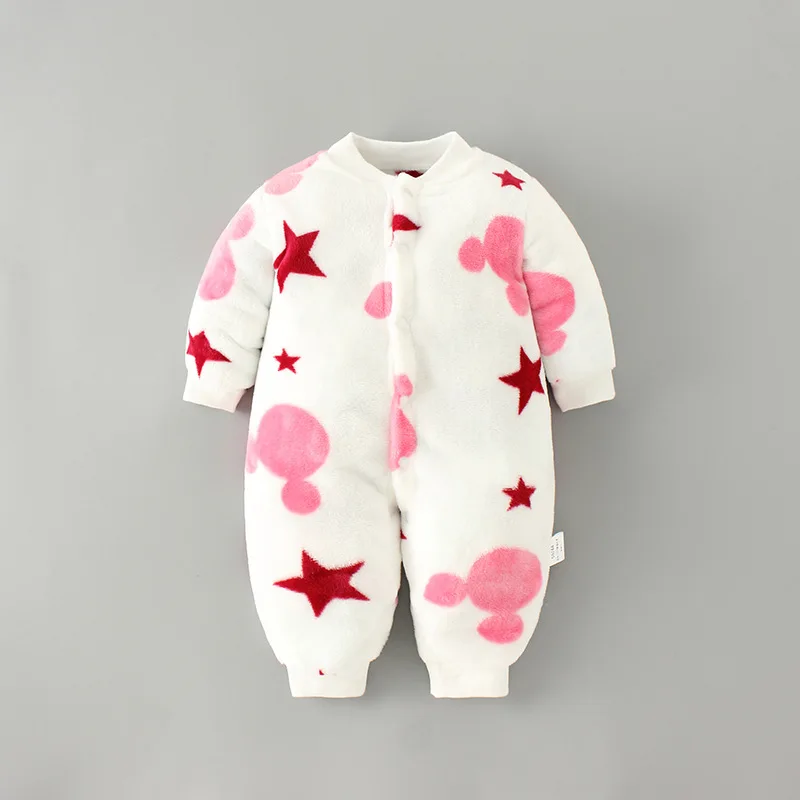 Newborn Baby winter rompers soft Infant Jacket Long Sleeve baby Jumpsuit Flannel ropa bebe Baby Boy Girl clothes