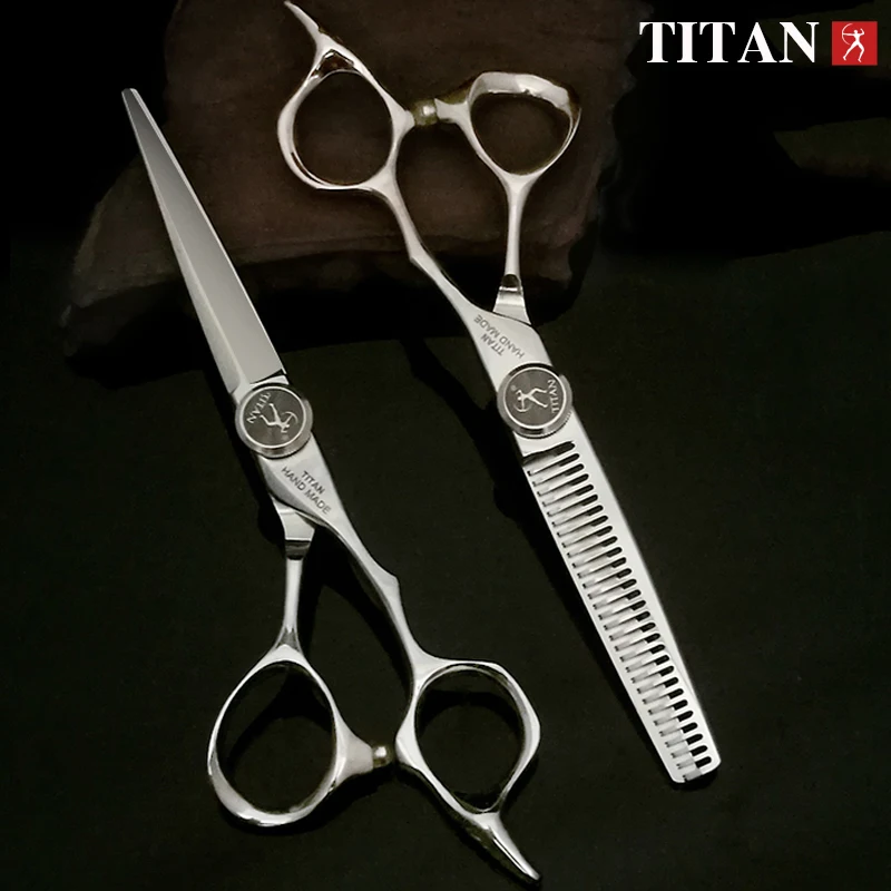 Titan 6 Zoll Effilierschere aus Edelstahl für Friseursalons – Detail 8