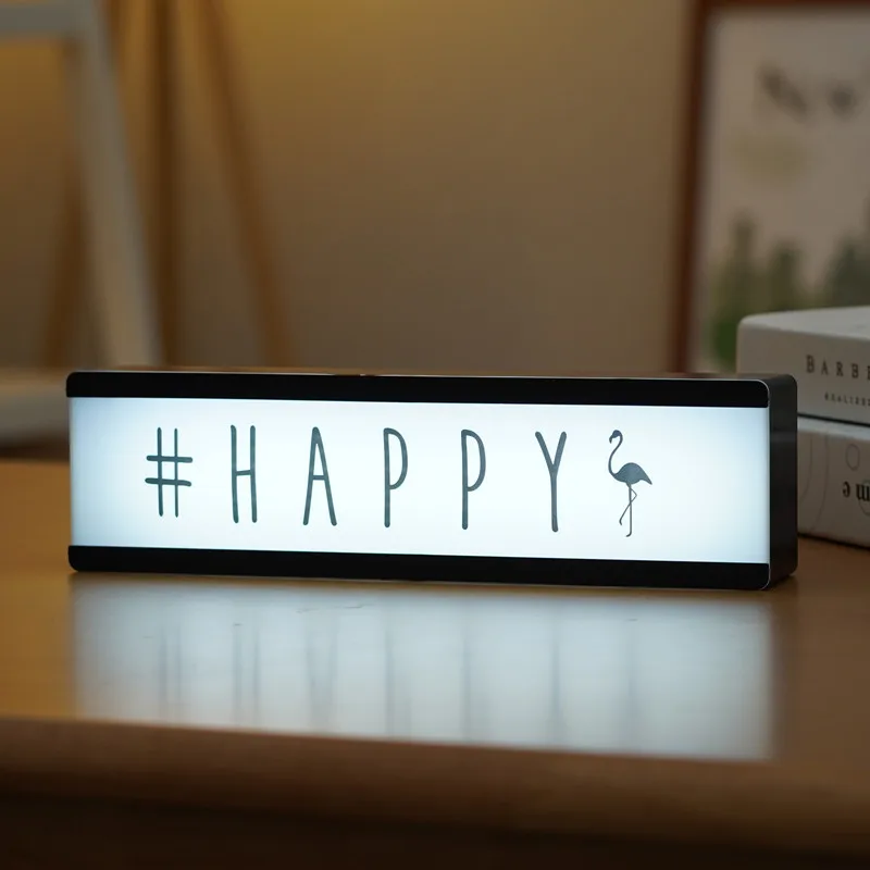 LED Combination Light Box Night Table Desk Lamp Message Board Symbol Cards Decorative Table Lamp Bed Room Decoration