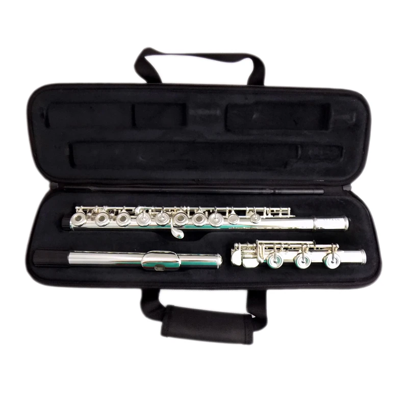 Musical instruments Flute Cupronickel Material 17 Open Holes B footjoint French Key Italy Pads with Case