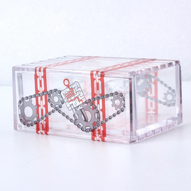 IQ Box Magic Tricks Can't Open The Transparent Box Magic Trick Props Secret Drawer Brain Teaser Educational Toys