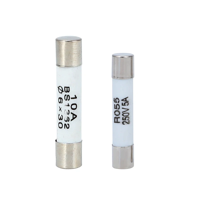 10pcs/lot One Sell 5*20mm 6*30mm Fast Blow Tube Fuses 5x20 6x30 mm 250V 0.5 1 2 3 4 5 6 8 10 15 20 25 30 A AMP Fuse Ceramic fuse