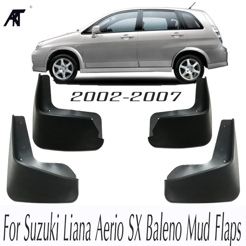 Car Mud Flaps For Suzuki Liana Aerio SX Baleno 2002-2007 Mud Flap Mudguards Fender 2003 2004 2005 2006 Mudflaps Splash Guards