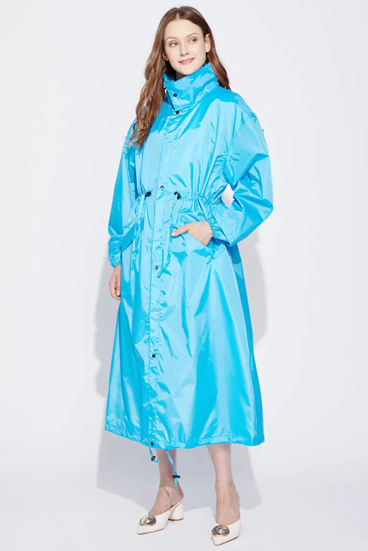 Long Raincoat for Women Waterproof Cloak Windproof  Light Hooded Rain Coat Ponchos Jackets, Female Chubasqueros Mujer, Plus Size