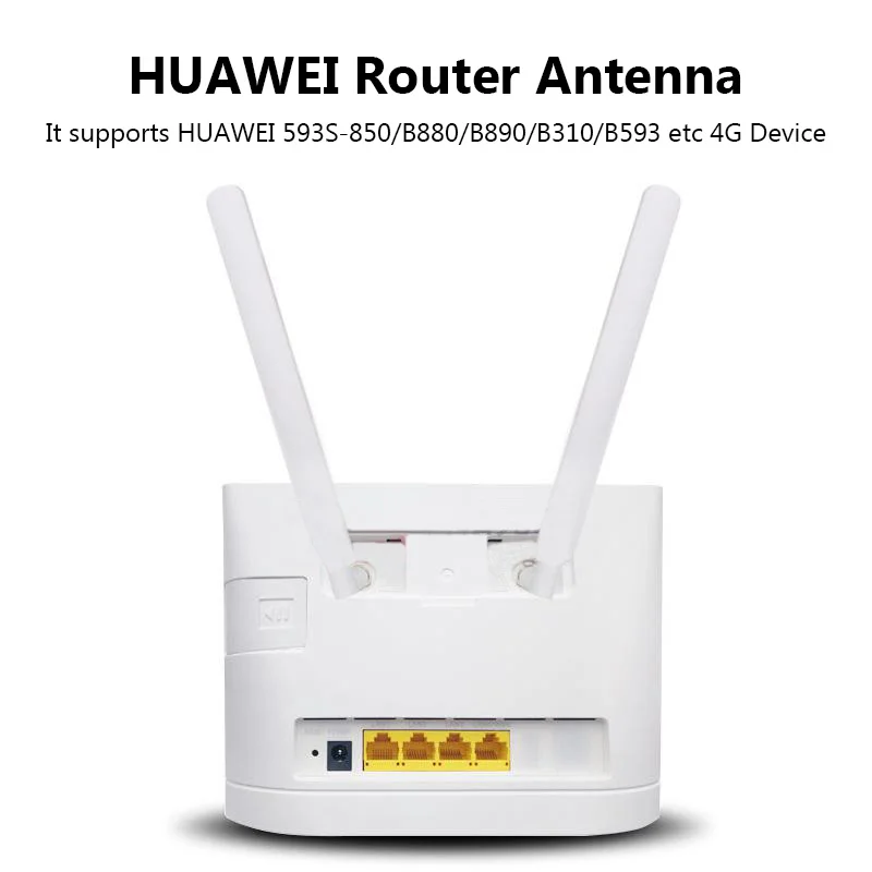 Antena externa de wifi para huawei b593 e5186 b315 b310 b880 b890 2 pces 4g antena 10dbi sma macho 700-2700mhz para o roteador lte