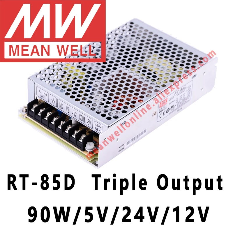 Imagem -04 - Média Well-rt85 Series Comutação de Alimentação Saída Tripla ac dc 85w Meanwell Loja Online