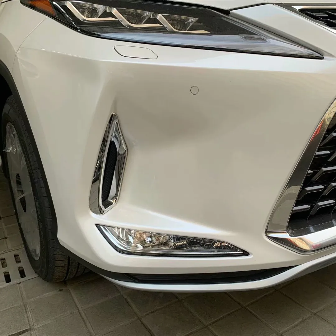 For Lexus RX RX350 RX450 2020 Car Accessories ABS Chrome Front Fog Lamp Cover Trim Molding Front Head Fog Light Styling