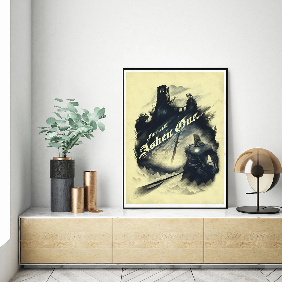 Firelink Shrine Dark Souls Bloodborne Game Poster Home Decoration Wall Painting (No Frame)