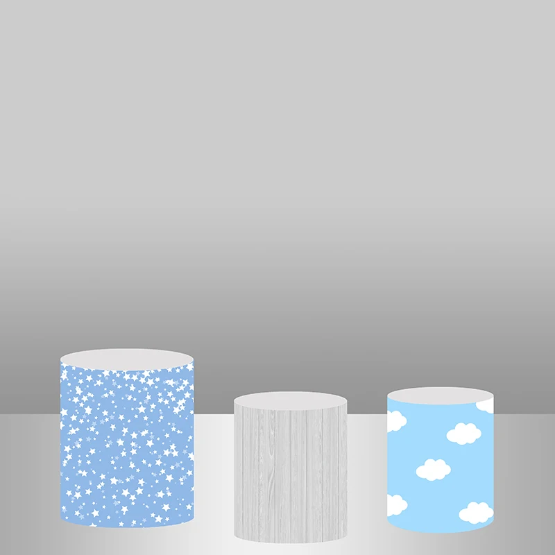 Лунная звезда, слон, круглый фон для мальчика на день рождения, украшение для вечеринки, конфетный стол, круг для детского душа, эластичный фон для плинтуса