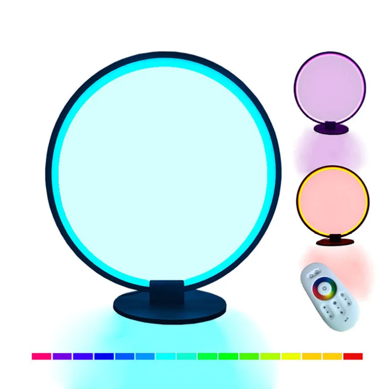 

New RGB Symphony Table Lamp Living Room Bedroom Bedside Lamp LED Colorful Color Changing Remote Control Dimming Ambient Light