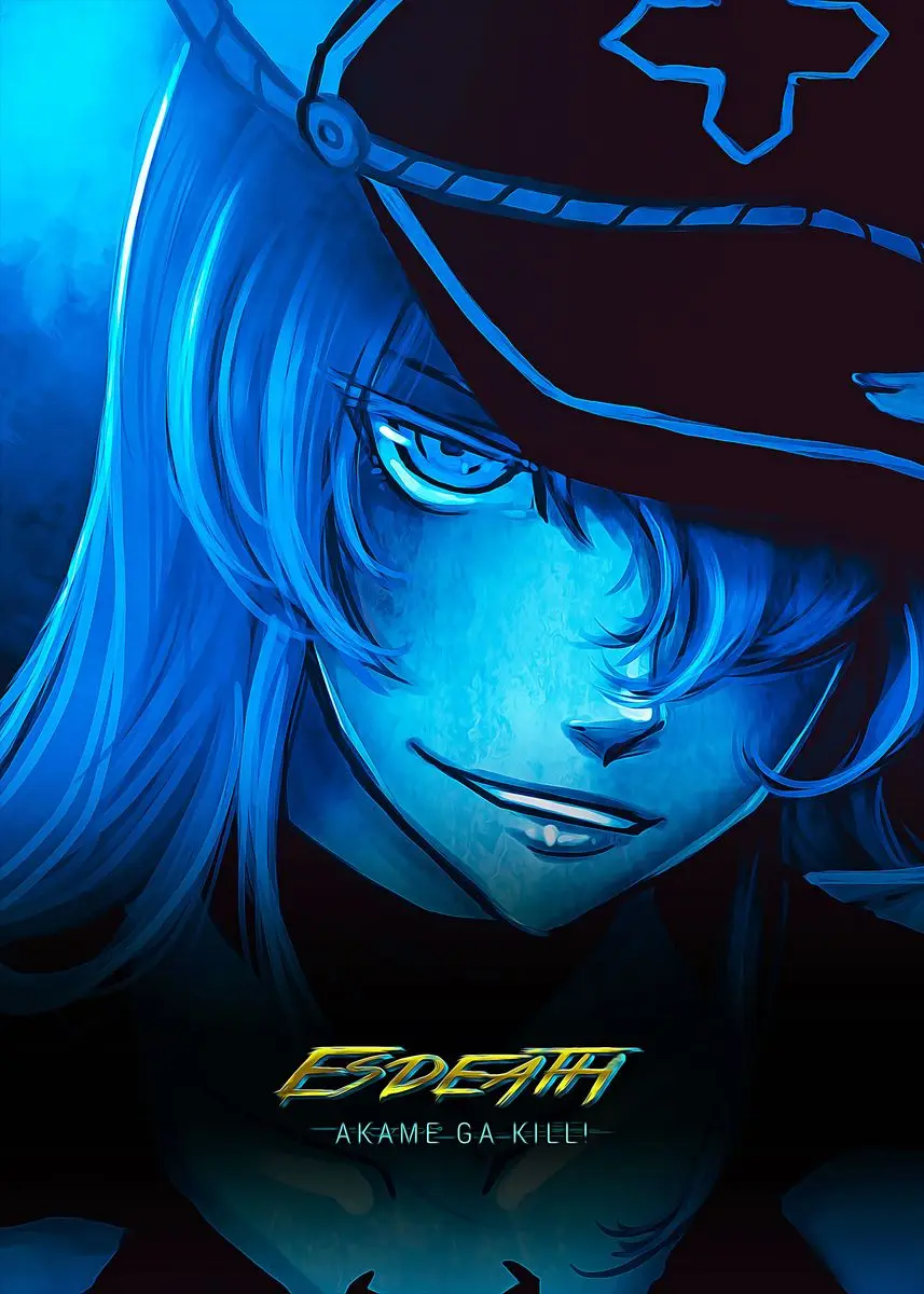 Аниме плакат Akame Ga Kill 80s в стиле Vaporwave, настенные