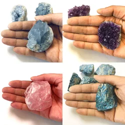1Pc Natural Large Lumpy Rough Quartz Crystal Celestine Amethyst Tourmaline Malachite Mineral Specimens Healing Crystals Gemstone