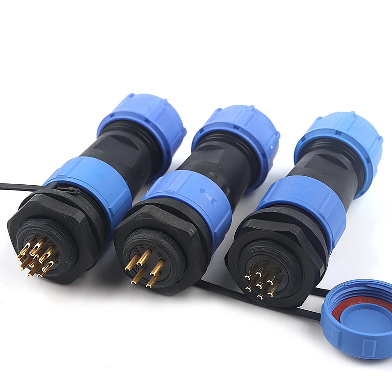 

IP68 SP17 Back Nut TYPE 2/3/4/5/7/9 Pin Waterproof Aviation Wire Connector Cable Aviation Plug Socket