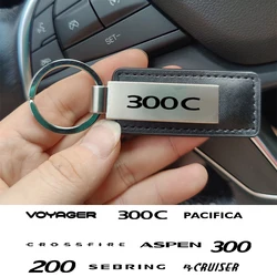 skórzany metalowy brelok do kluczy samochodowych do Chrysler 300 300c 200 Sebring FR PT 200s 300s NEON CIRRUS akcesoria samochodowe