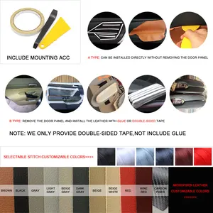 غطاء جلدي لمسند ذراع الباب ، 4 أبواب فقط ، جلد ناعم ، لفولكس فاجن جولف 4 Mk4 بورا جيتا 1999 - 2005 8 وحدة تحكم علبة التروس للجولف MK4 للمبيعات الرئيسية - رقم 1