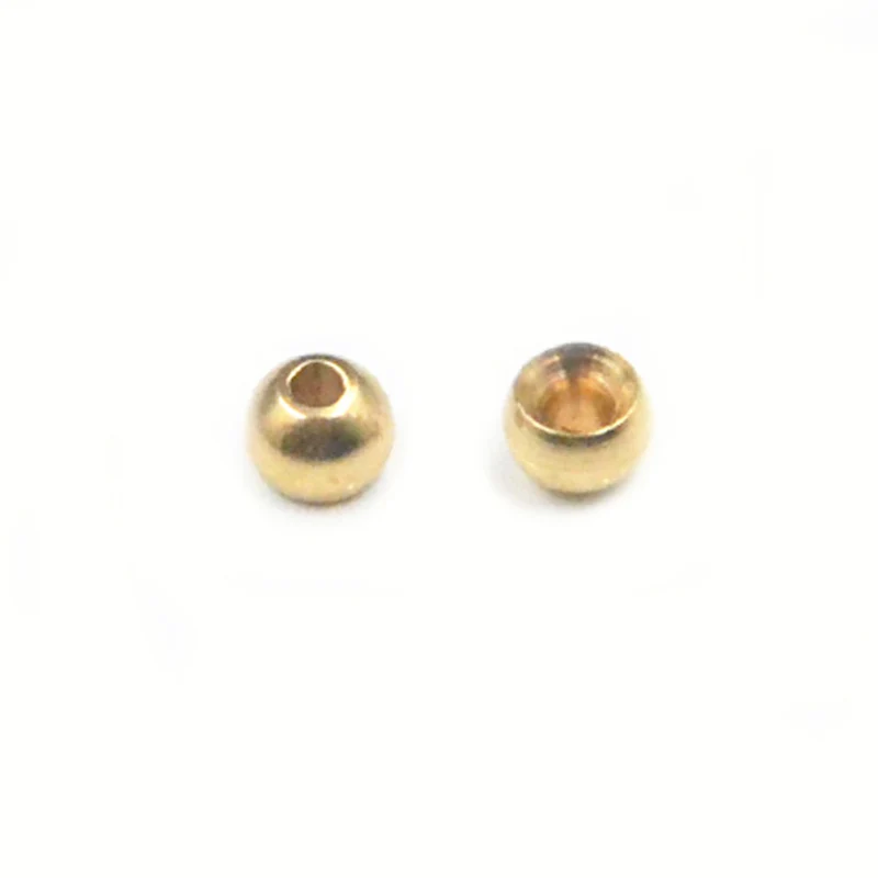 60pcs Fly Tying Brass Beads Larvae Nymphs Pupae Head Bead Size 2.5mm/3.0mm/3.5mm/4.0mm Durable Copper Bead Streamers&Wet Flies
